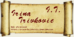 Irina Trivković vizit kartica